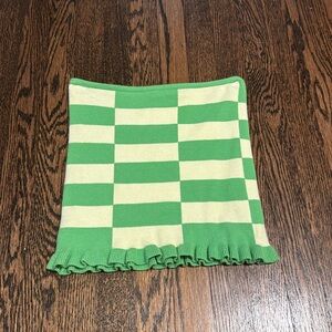Green Checkered Tube Top